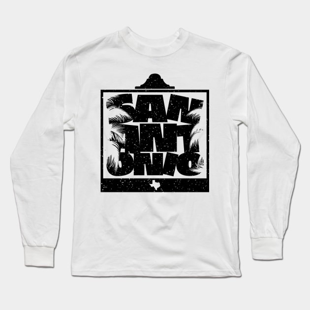 San Antonio Texas Graphic Long Sleeve T-Shirt by CamcoGraphics